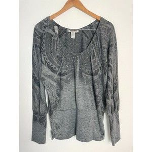 American Rag Cie Shirt Women’s Large Shirt Long Sleeve Gray Casual